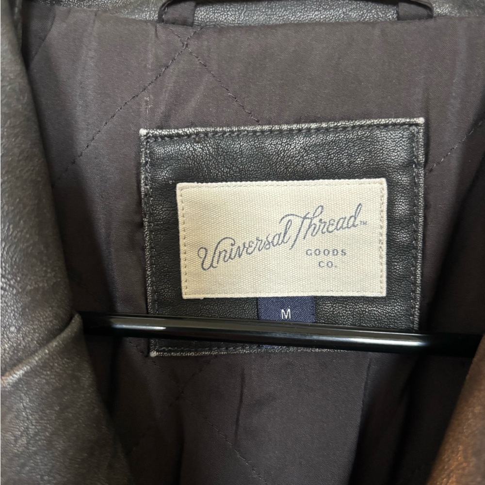 Universal Thread Dark Leather Jacket - image 2